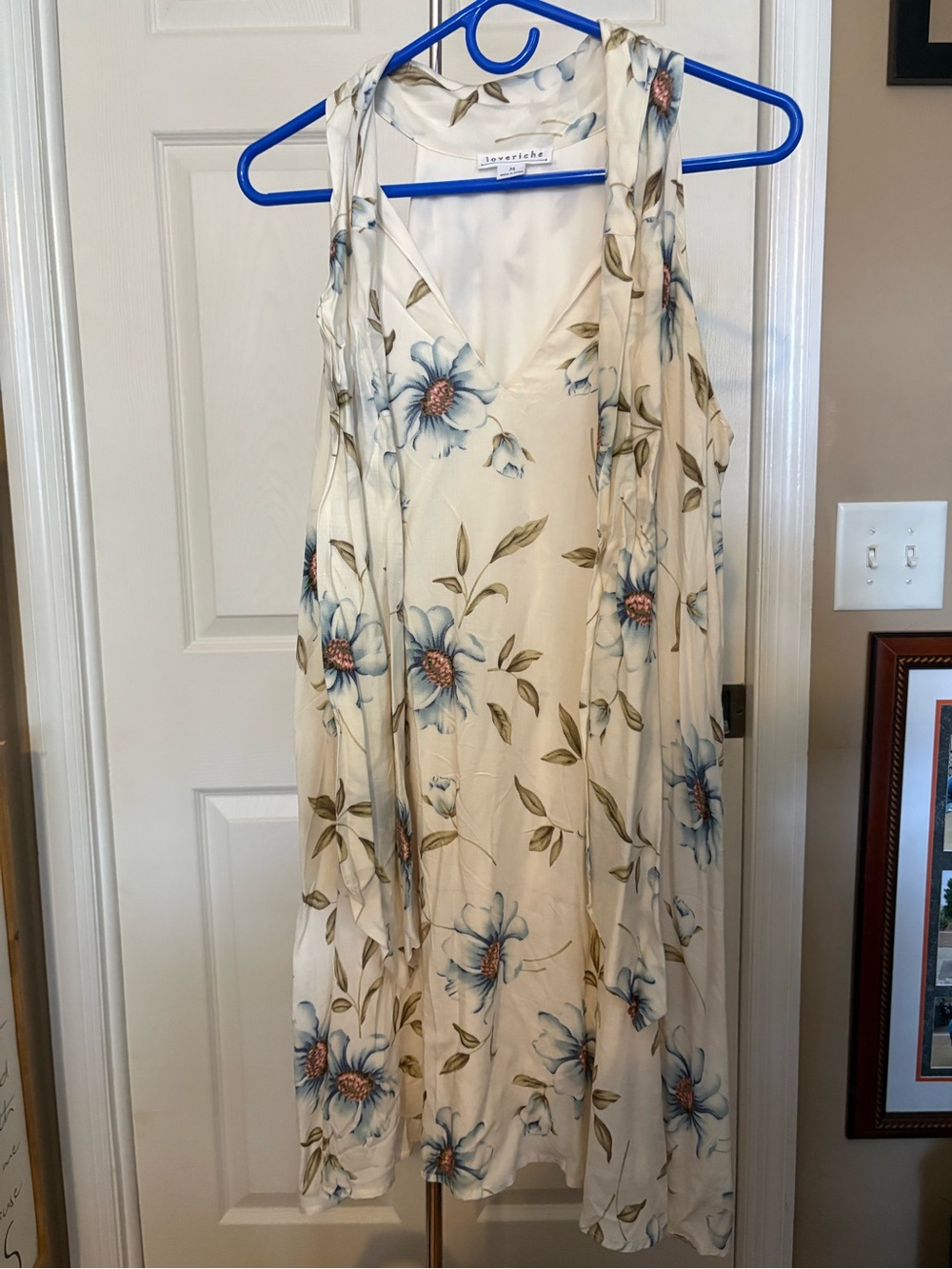 Tie V Neck Dress